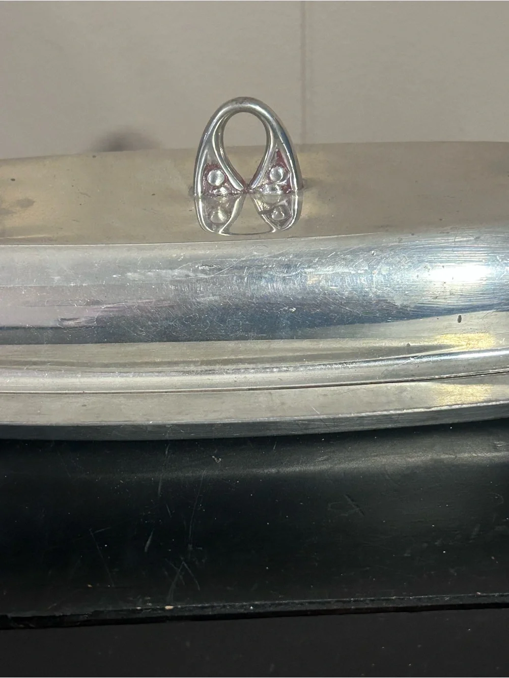 Vintage Queen Art Pewter Covered Butter Dish Handmade Danish Quality USA
